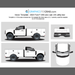Vector Template - 2023 Ford F-350 single cab with utility bed